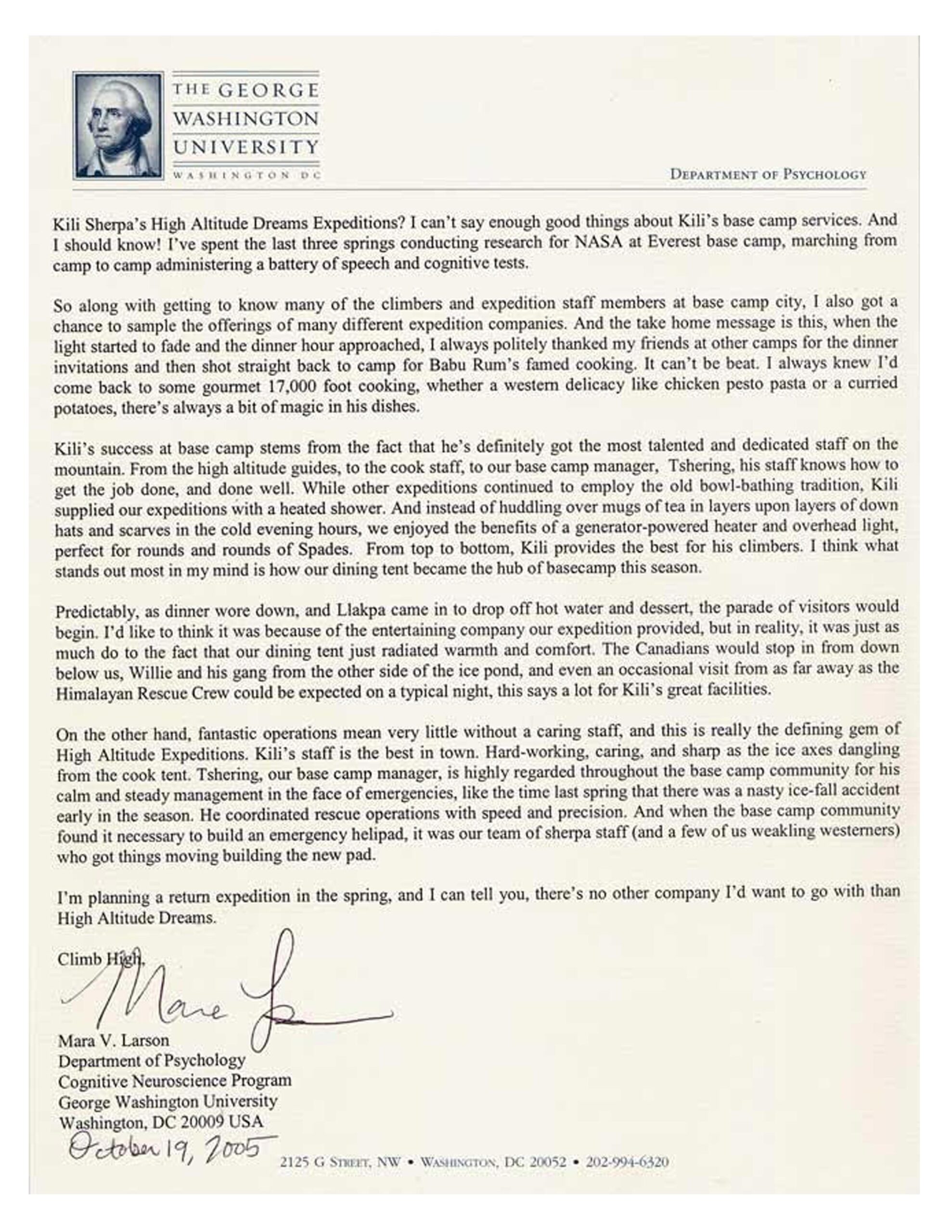 Mara V. Larson, George Washington University